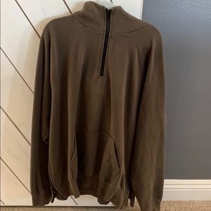 Fear of god essentials brown FOG half zip pullover